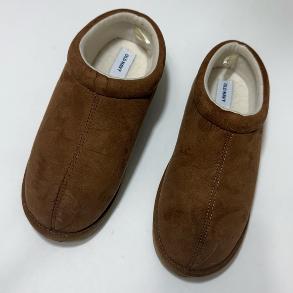 Old Navy Kids Size XXL (5Y-6Y) Cozy Brown Slip-On Clog Slippers - Picture 3 of 15